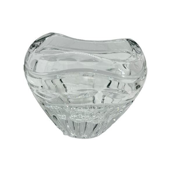 Royal Limited Crystal Wave Abstract Bowl Made in Slovenia Decorative Vessel - Picture 4 of 11